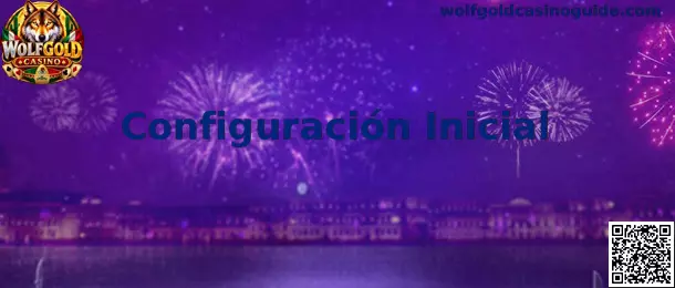 Guía visual de Configuración Inicial de Wolfgold Casino en un dispositivo móvil